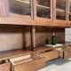Solid wood display cabinet.