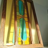 Stained glass window with framing