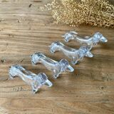 Set of 4 plastic dog knife holders