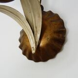 Vintage wall light with golden wheat ears Maison Masca Florence 70s