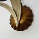 Vintage wall light with golden wheat ears Maison Masca Florence 70s