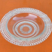 1970s ashtray transparent glass decor pearl tips