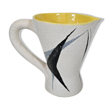ceramic pitcher by Jacques Sagan with abstract patterns, Vallauris