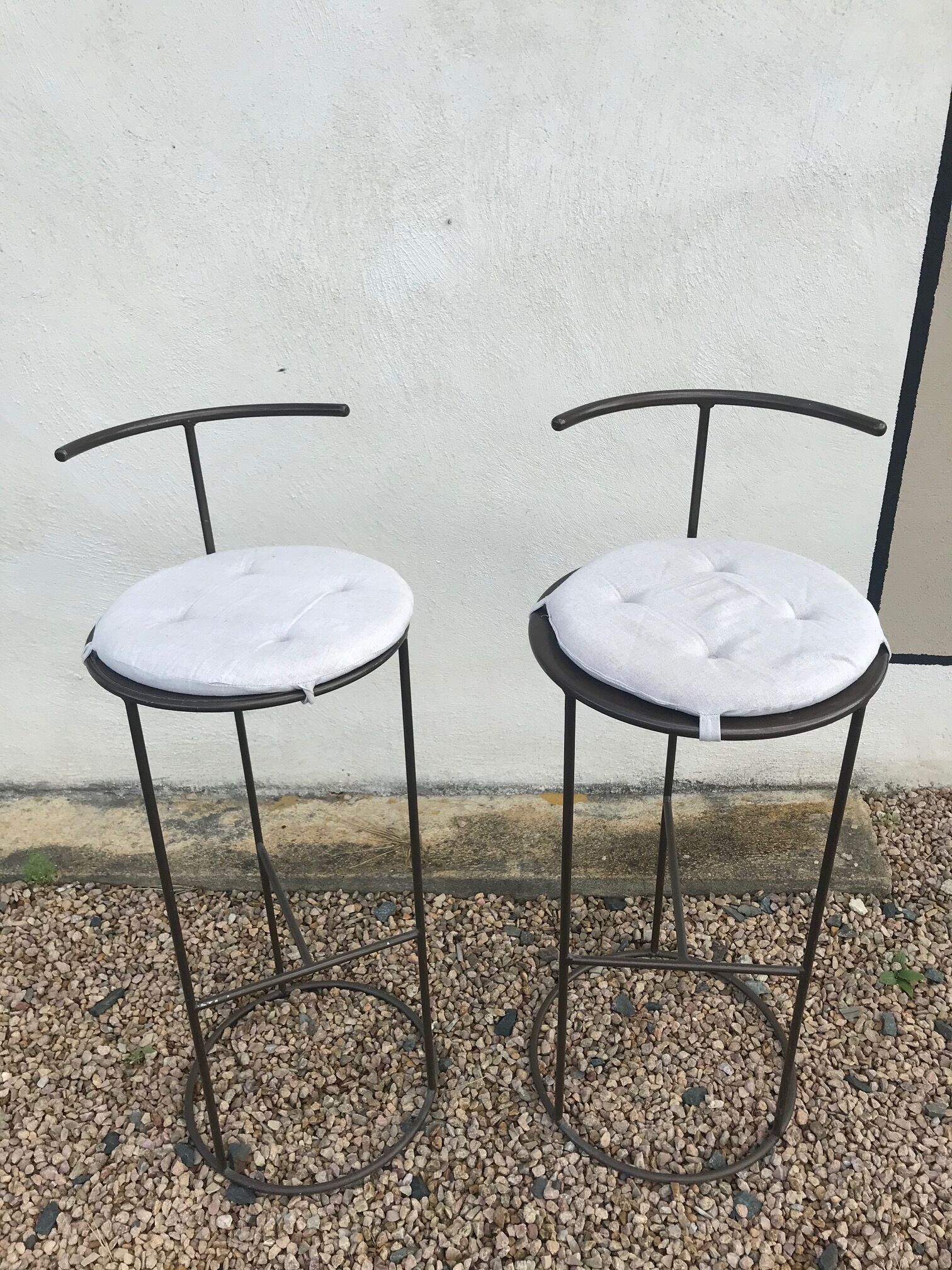 Pair of metal stools