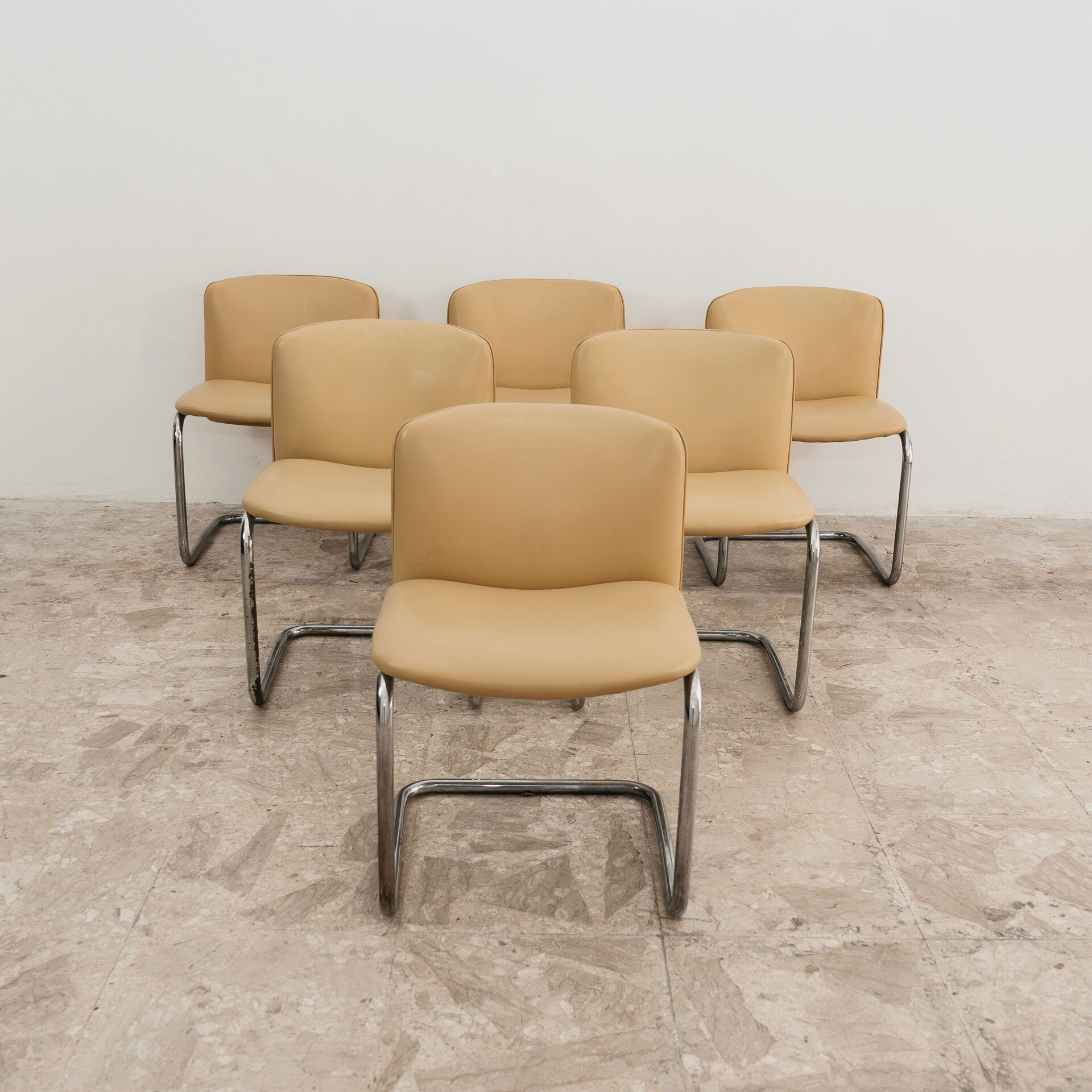 Set Da 6 Poltroncine Design Bauhaus Anni 70 Vintage Modernariato