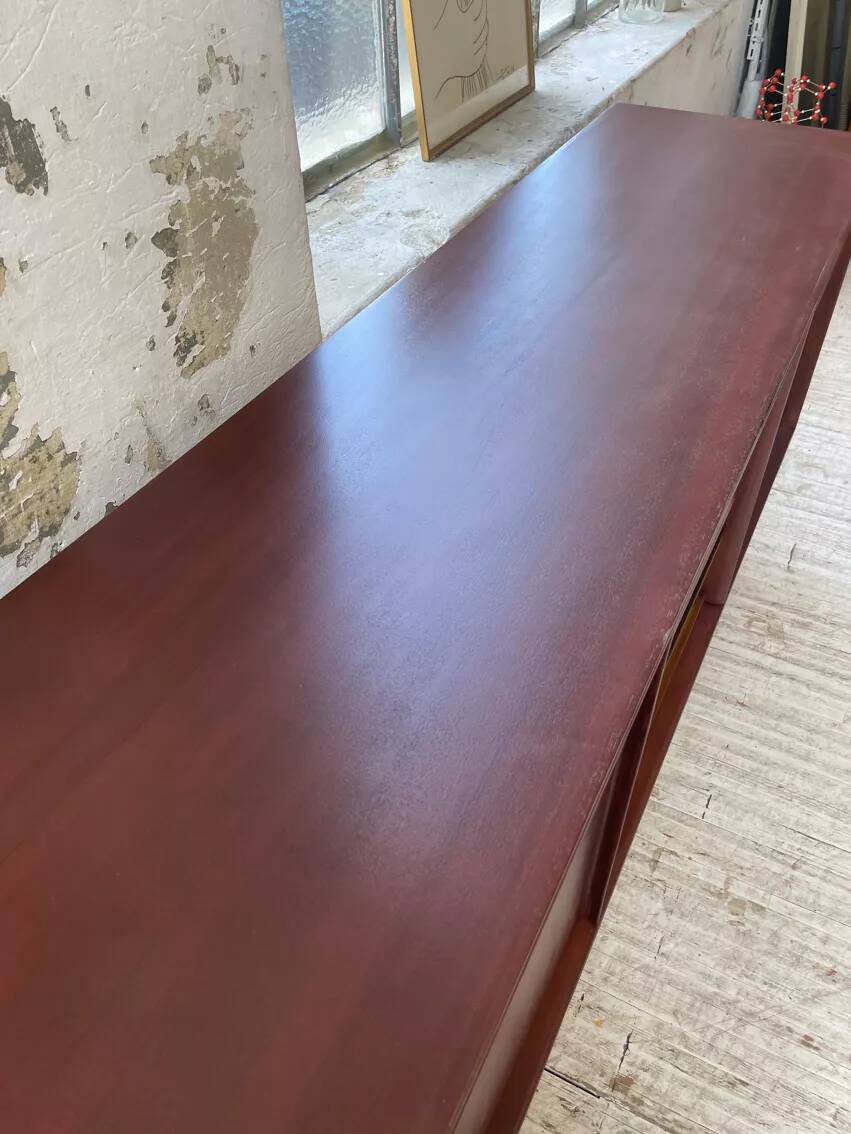 Scandinavian modernist teak sideboard with 4 drawers