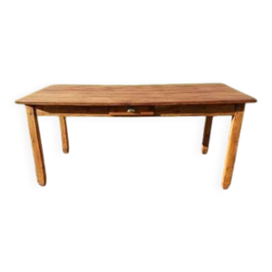 table de ferme campagnarde - pin