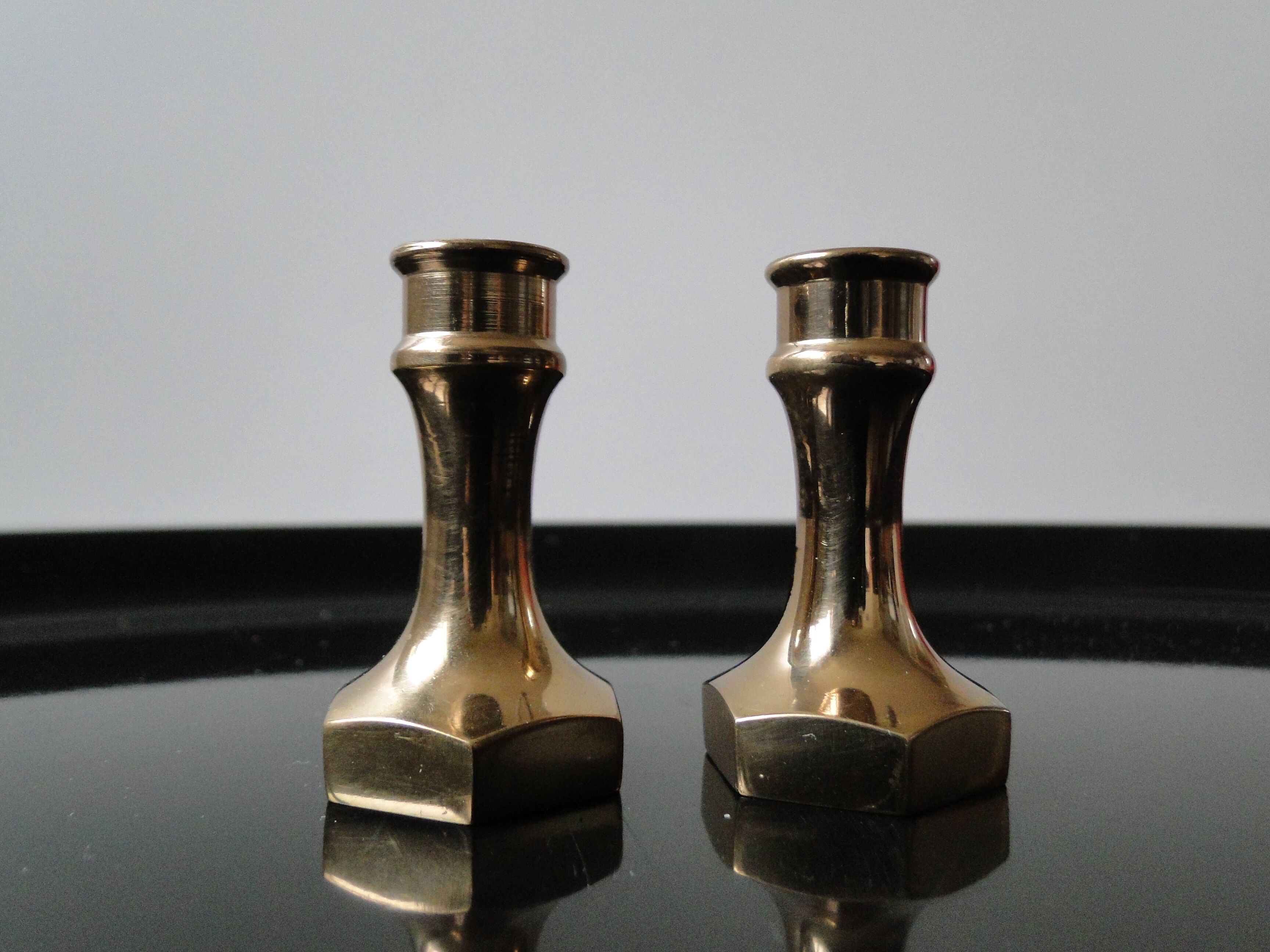Pair of swedish brass candlesticks from the 1960s