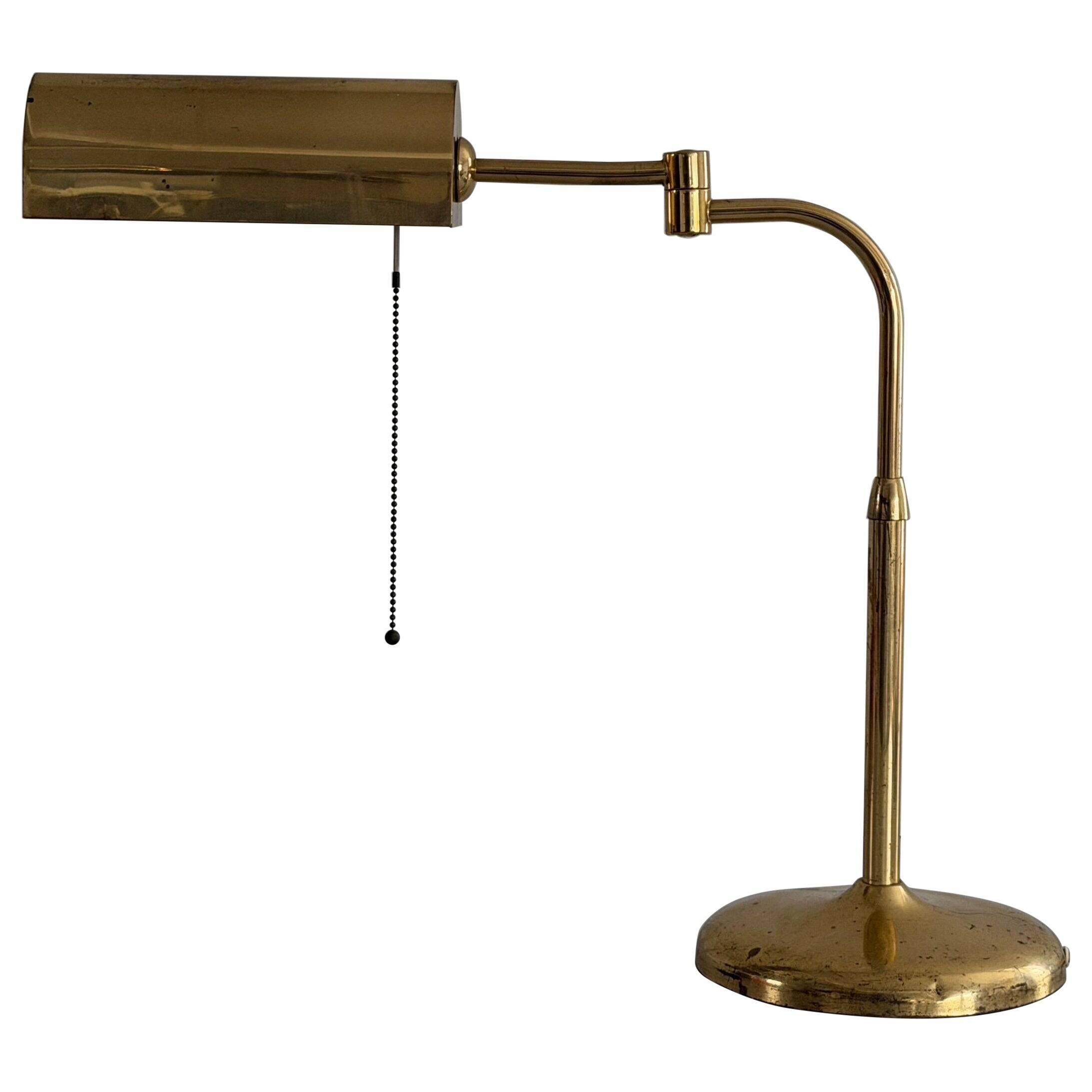 Brass table lamp by Florian Schulz, 1960s, Germany.