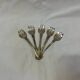 5 silver-plated oyster forks 1879