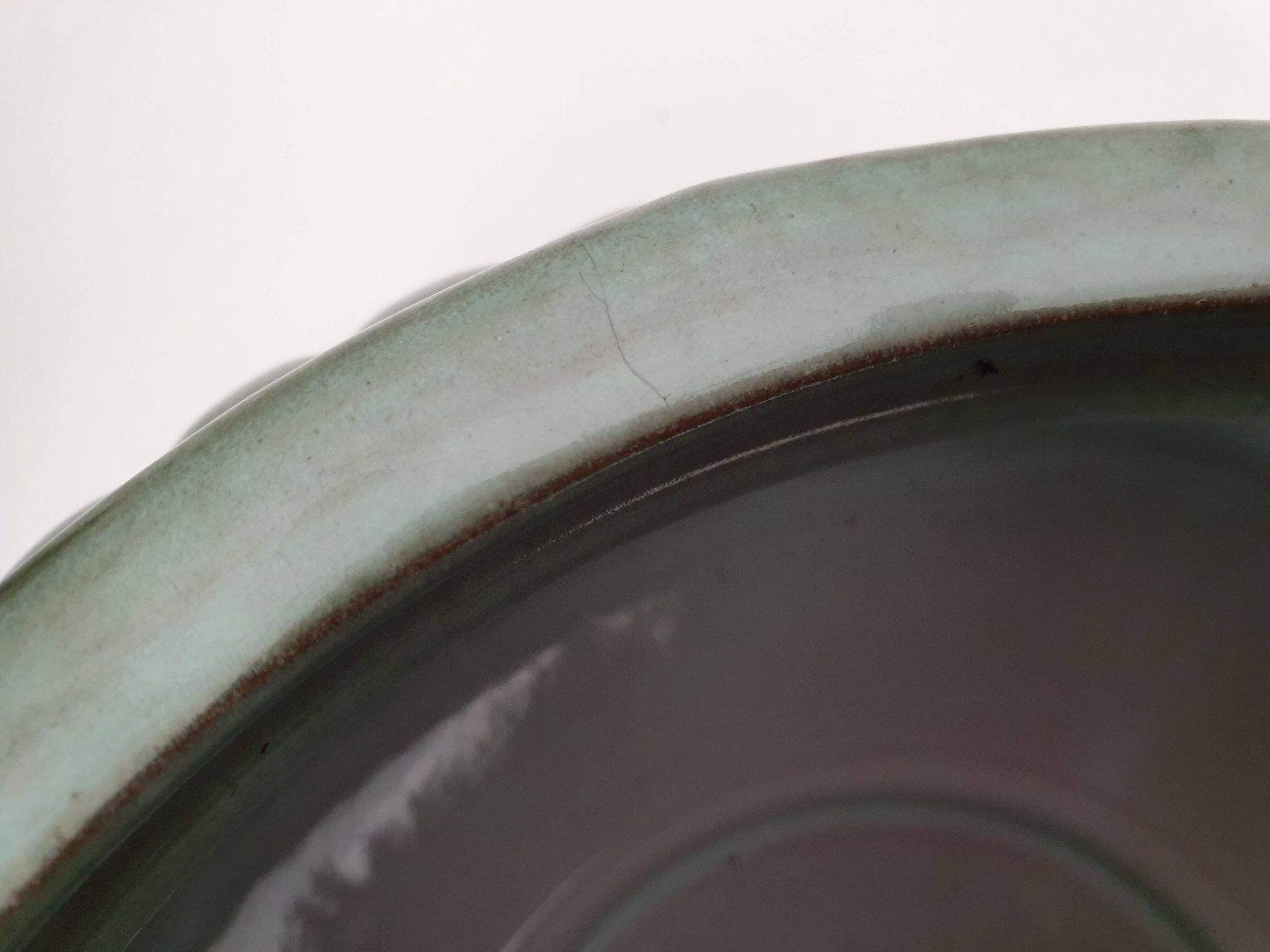 Set of 2 ceramic planters (plant pots) signed GPA made in France