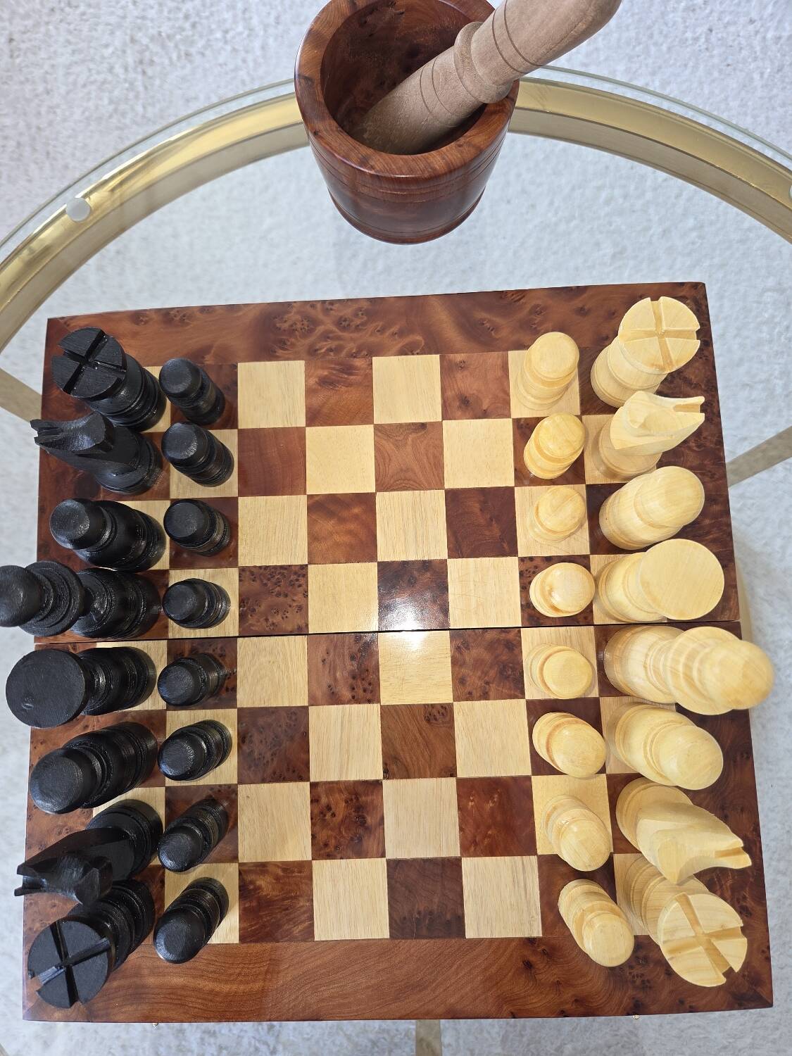 Royal Thuya Chess and Backgammon Game Box 30cm Square