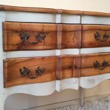Walnut crossbow chest of drawers