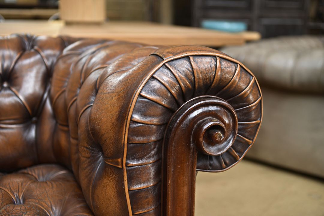 Chesterfield leather sofa
