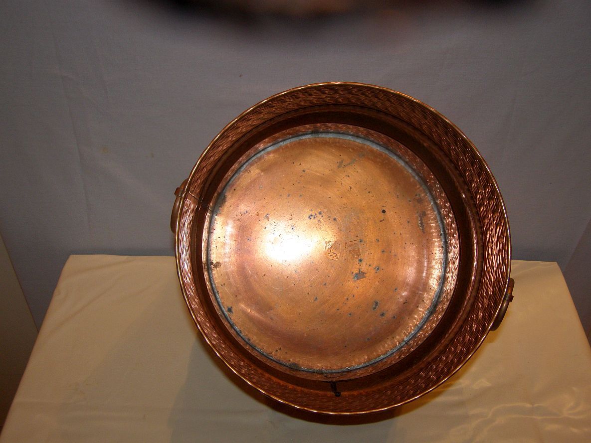 Copper umbrella door with 2 handles, height 22cm