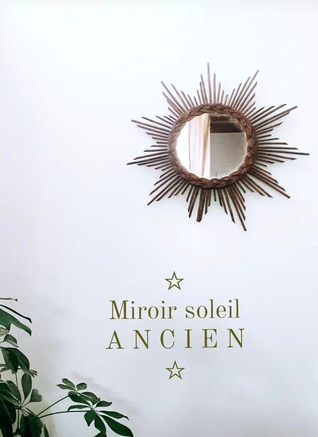 Rattan sun mirror