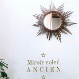 Rattan sun mirror