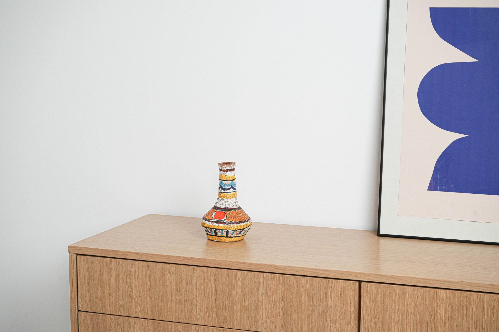 Ceramic vase, Italian design, 1950s, manufactured in Italy