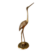 Vintage XXL brass heron