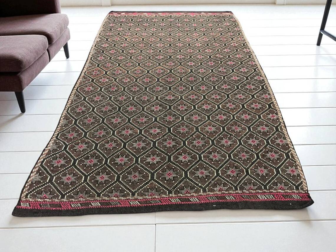 Geometric Wool Anatolian Kilim