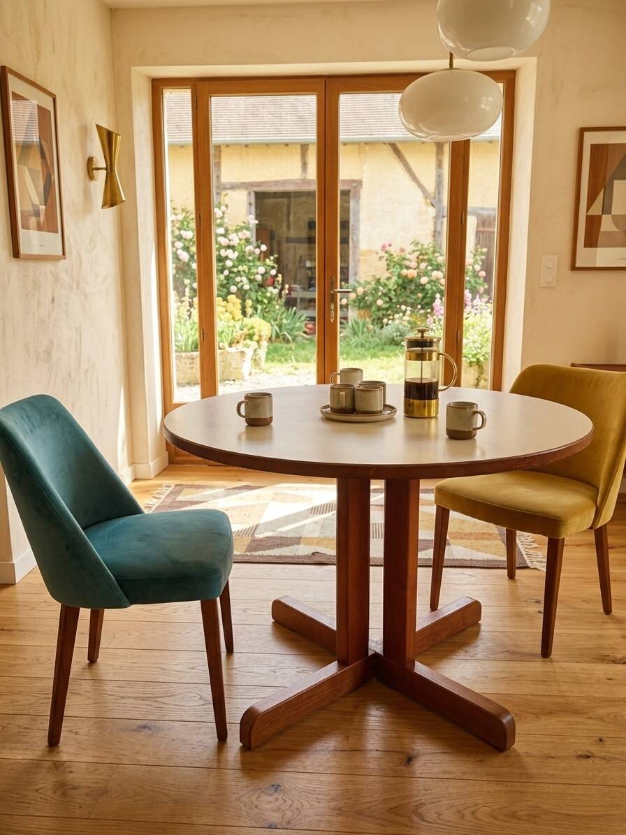 Scandinavian 1960s round table style