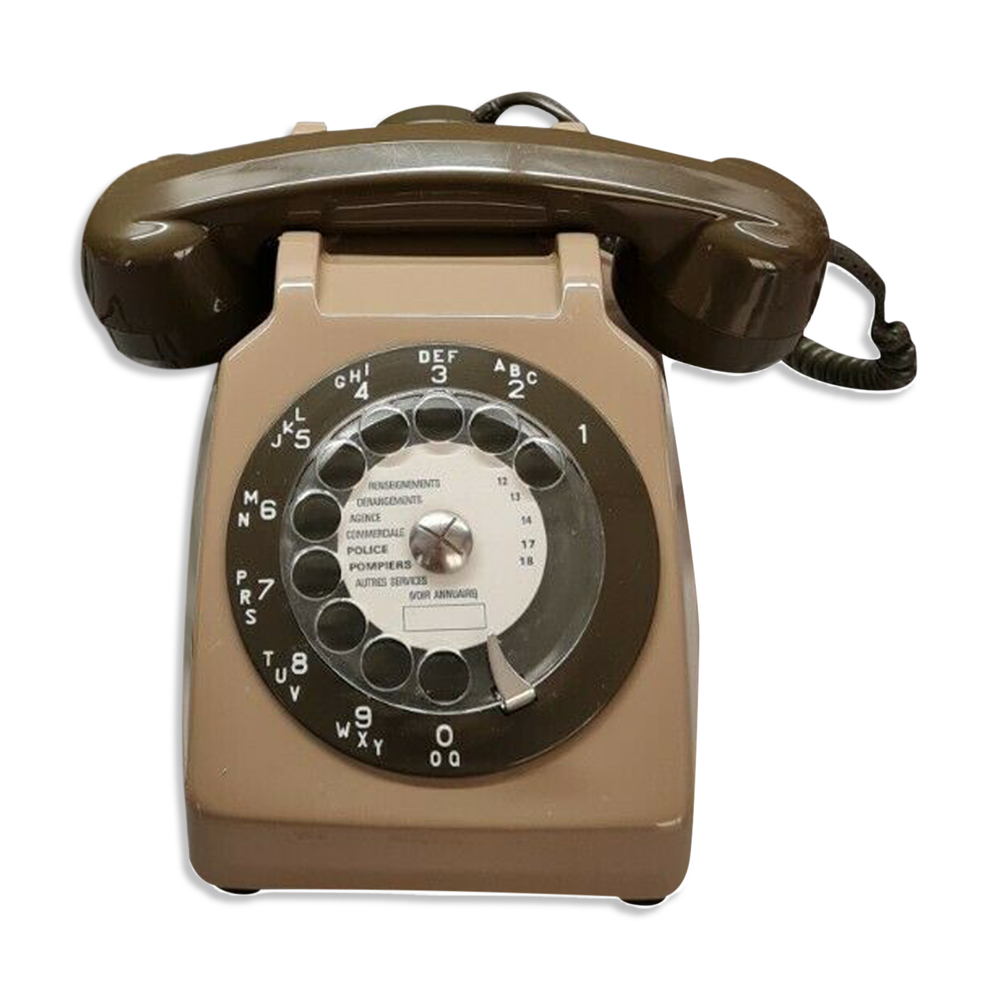 Socotel S63 vintage dial brown phone