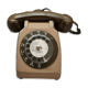 Téléphone marron à cadran vintage  Socotel S63
