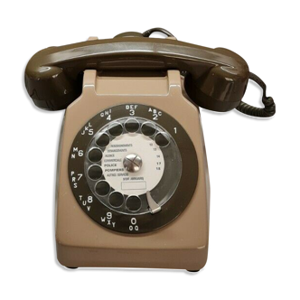 Socotel S63 vintage dial brown phone