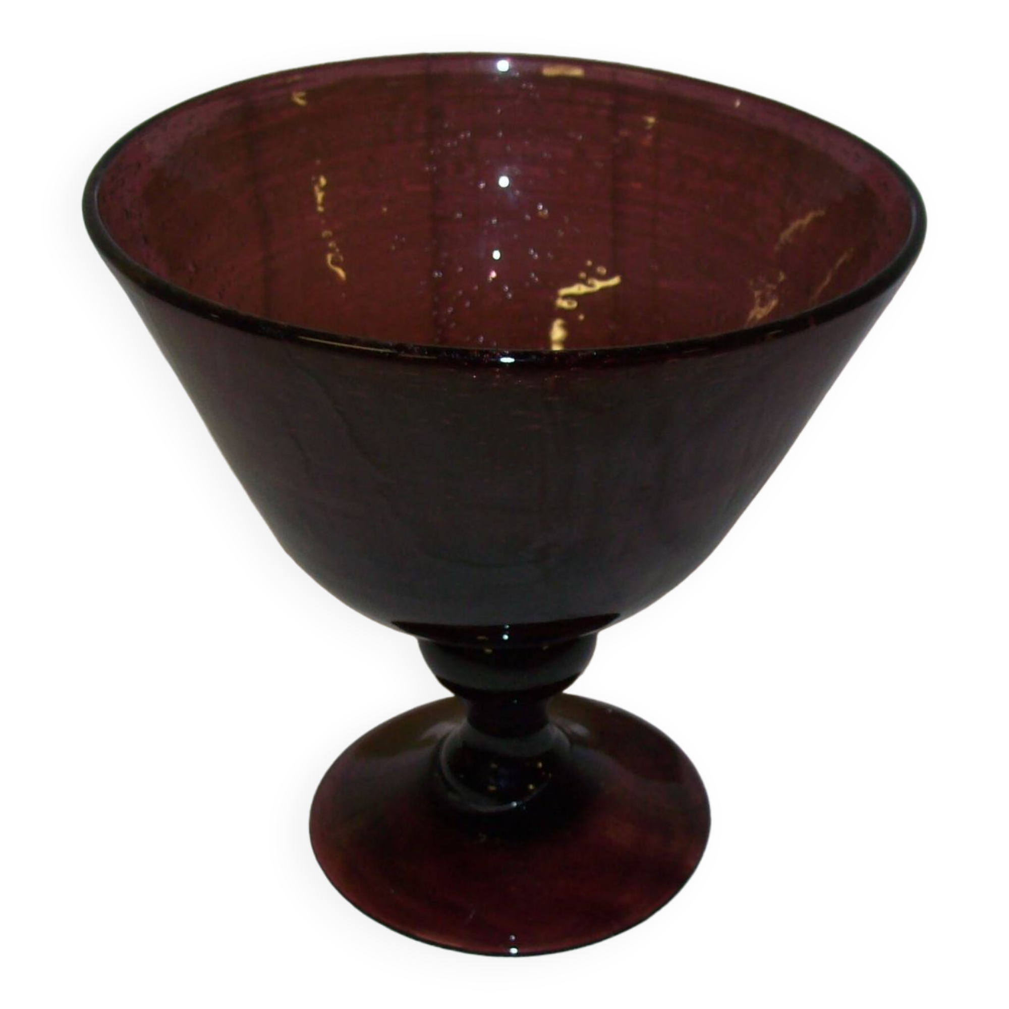 Mouth-blown bubble glass cup