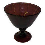 Mouth-blown bubble glass cup