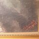 Oil on panel Cathedral landscape framed signed Ch Girardet 38