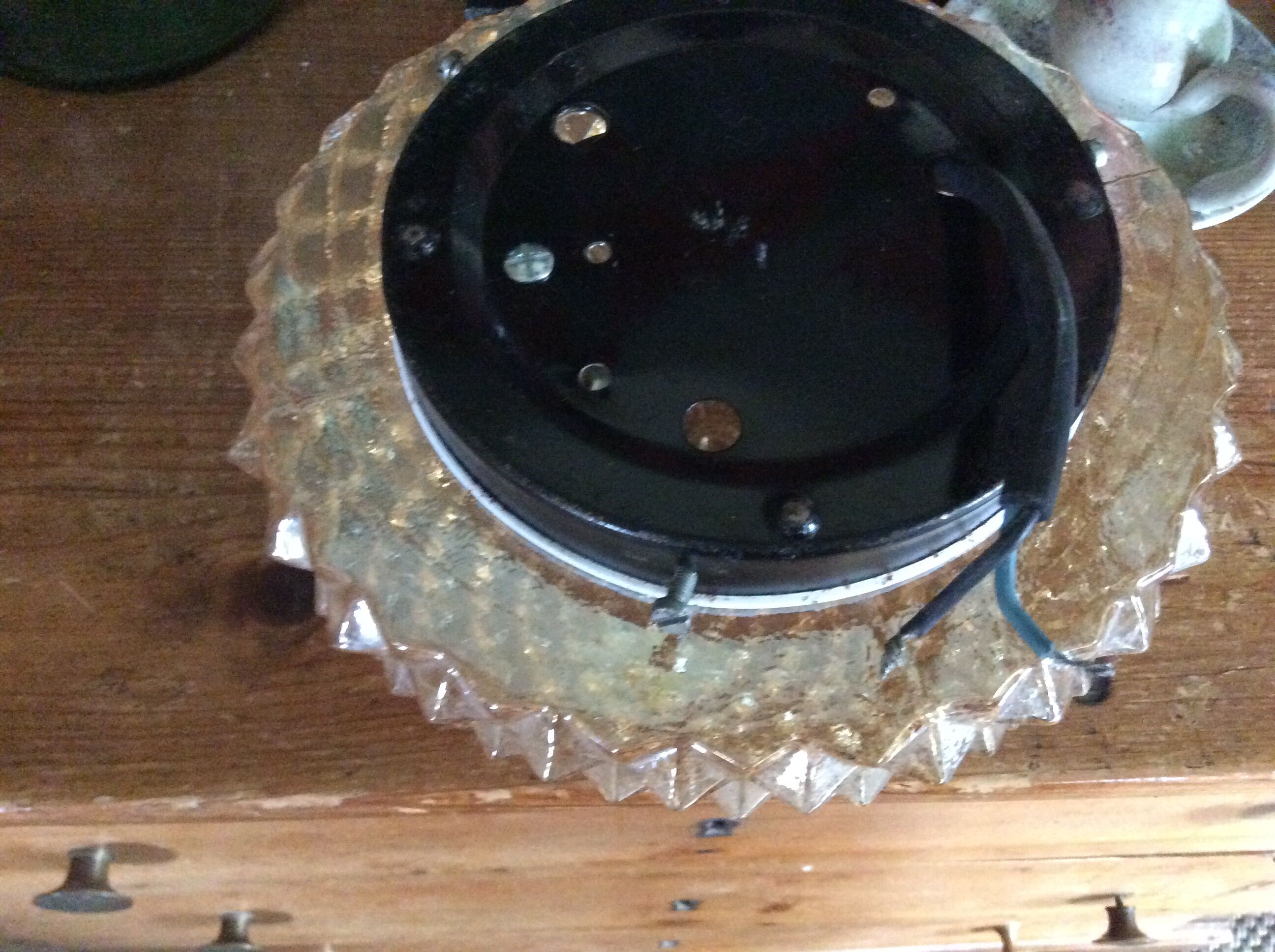 Molded glass ceiling light