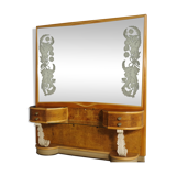 console with side tables and mirror, 1950s, set of 3