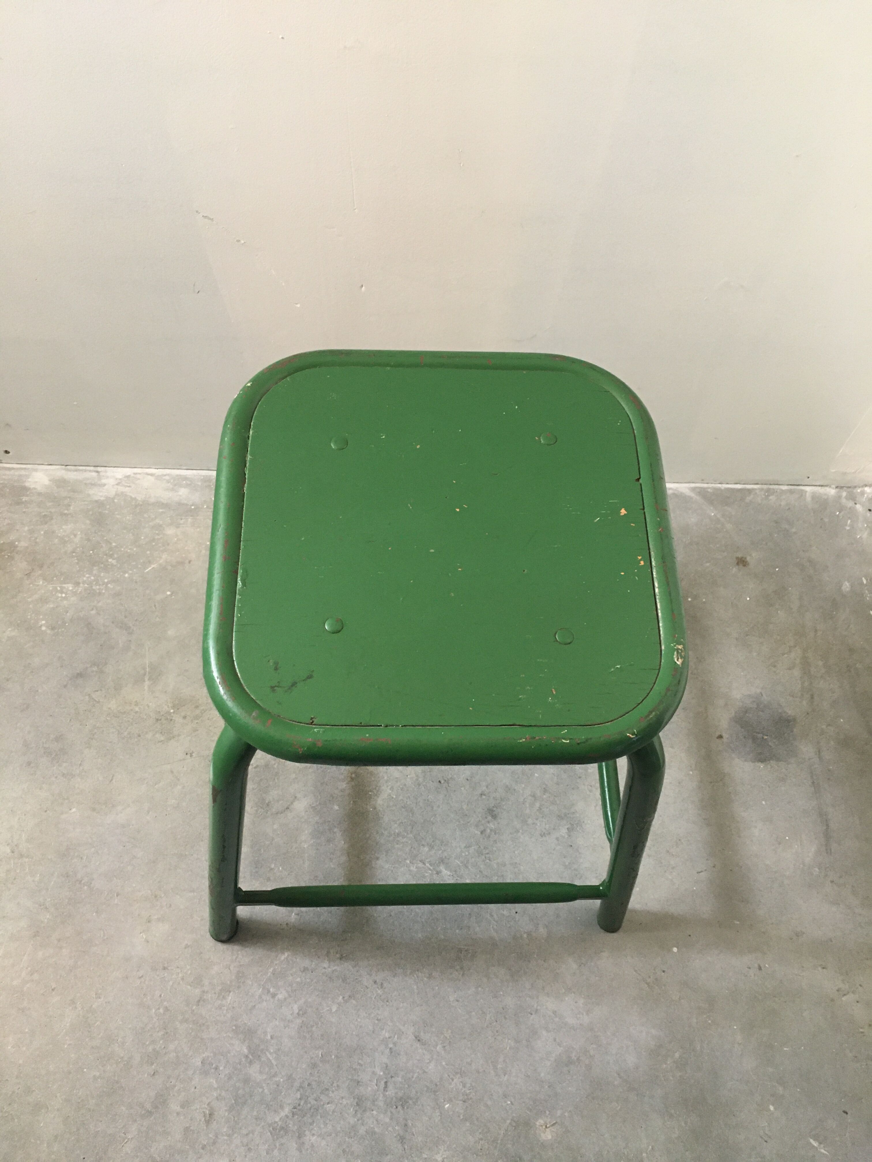 Green military stool