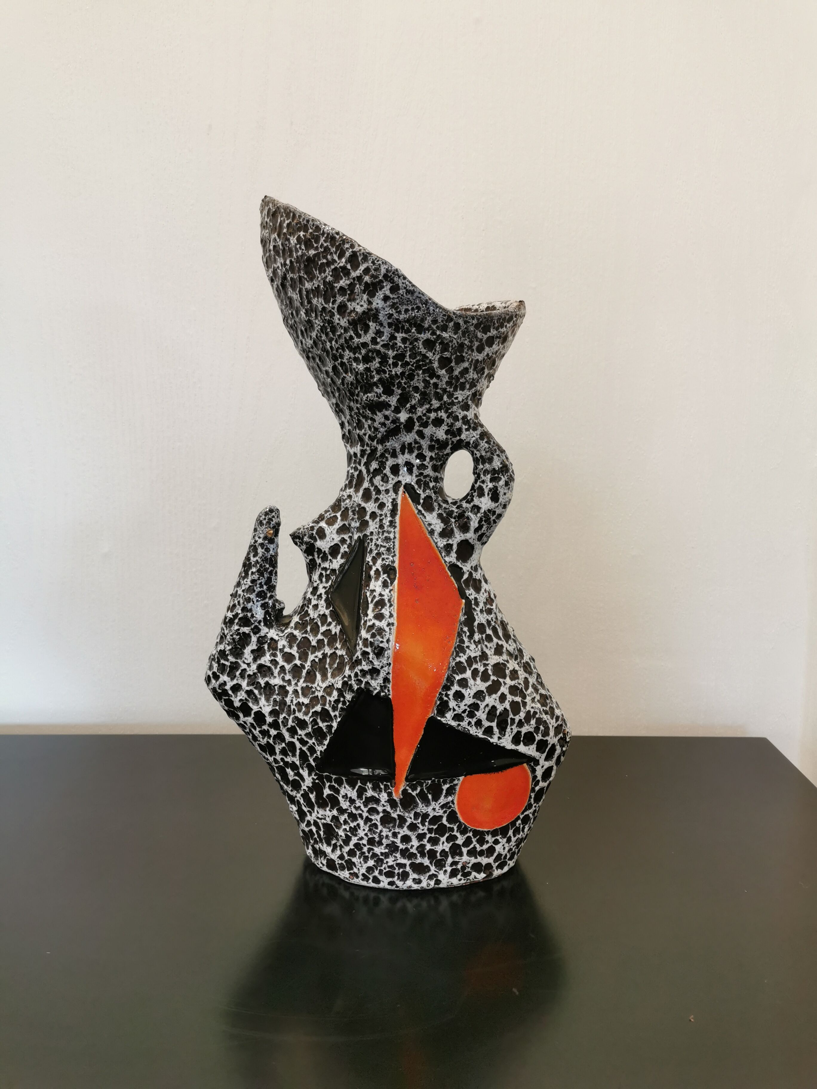 Geometric vase signed Le Vaucour for Vallauris