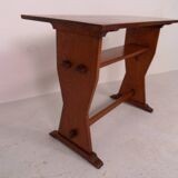 Brutalist oak sidetable  writing table