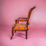 Cabriolet armchair in mahogany