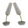 Pair of vintage wall sconces from the 1970s – Perforated opaline, brass