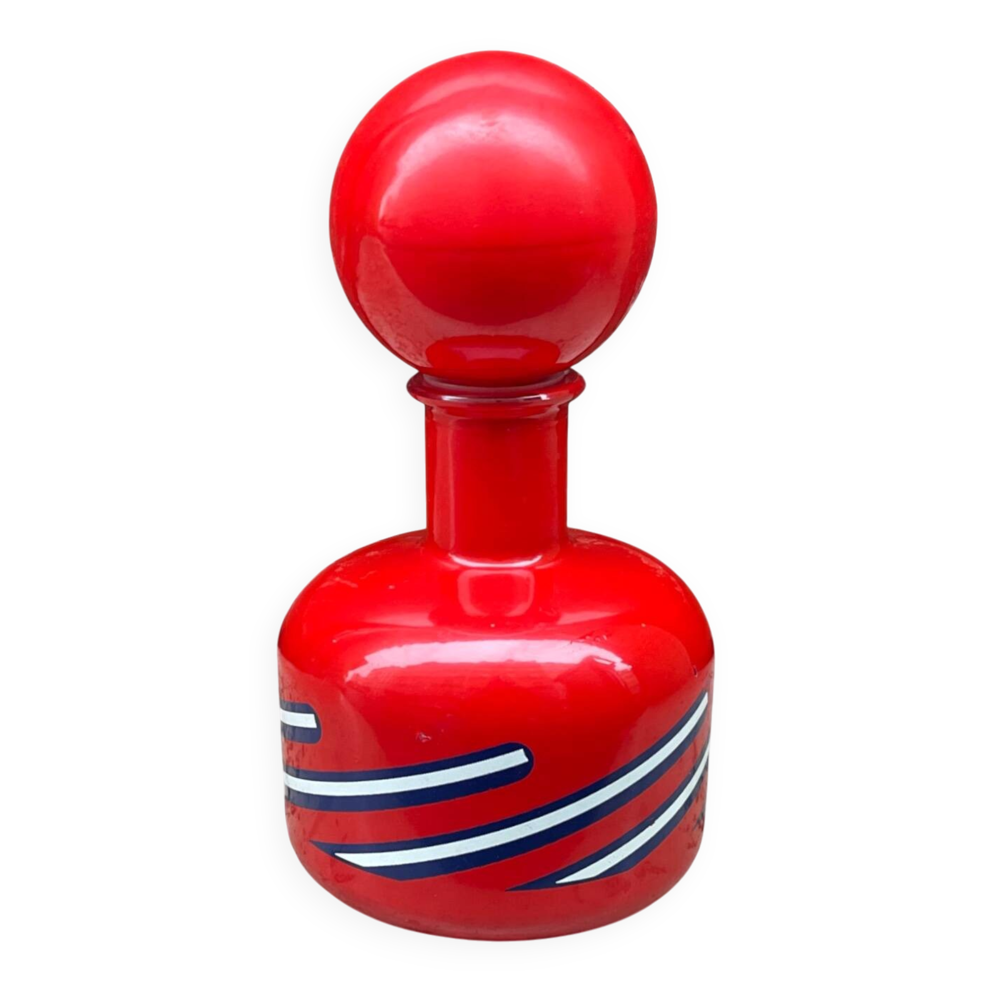 Bottle Lacryma Christi red Beccaro Italy 1970s Pop Art Space Age