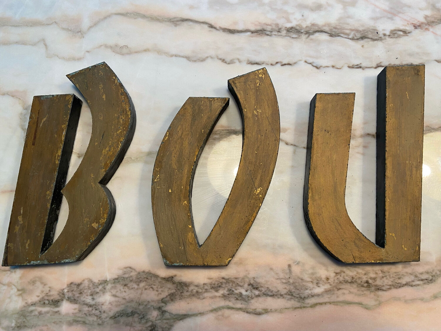 Golden Sign Letter "B"