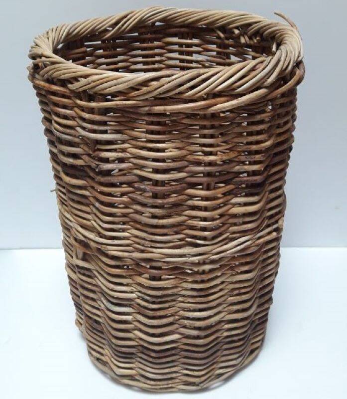 High basket 55cm round rattan old