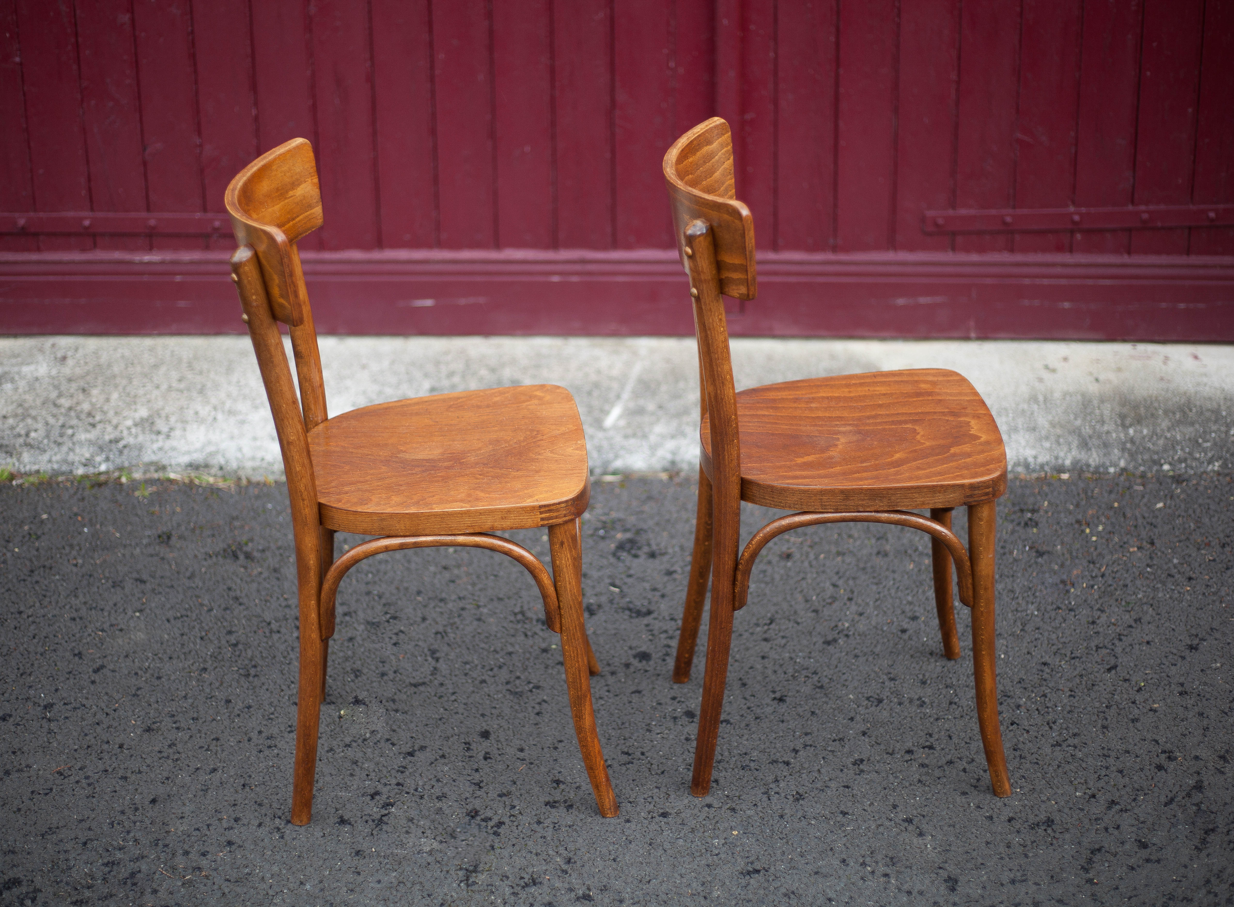 Pair of Thonet bistro chairs