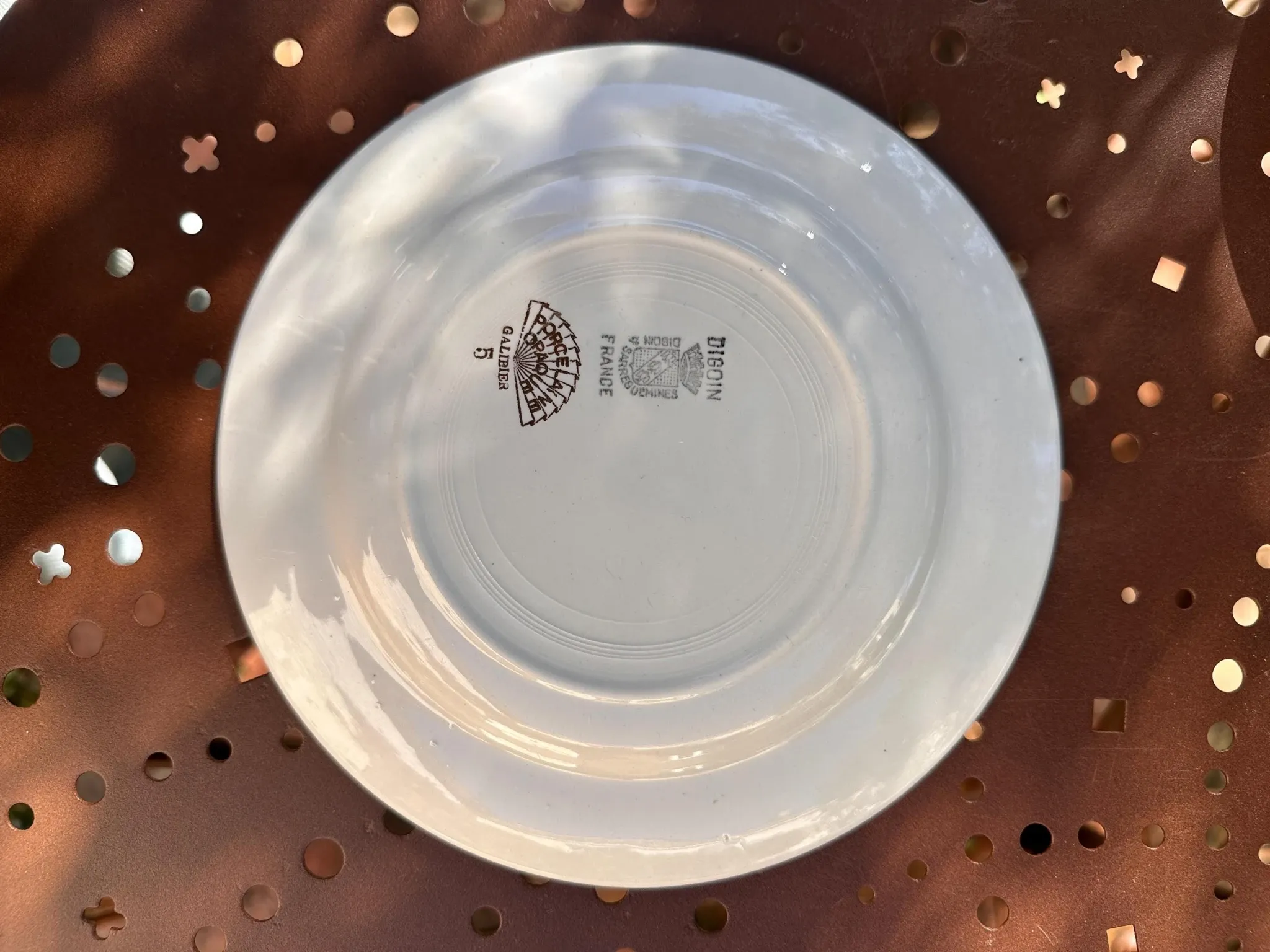 Dessert plates earthenware Digoin Sarreguemines Galibier, set of 6