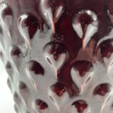 Burgundy ceramic planter