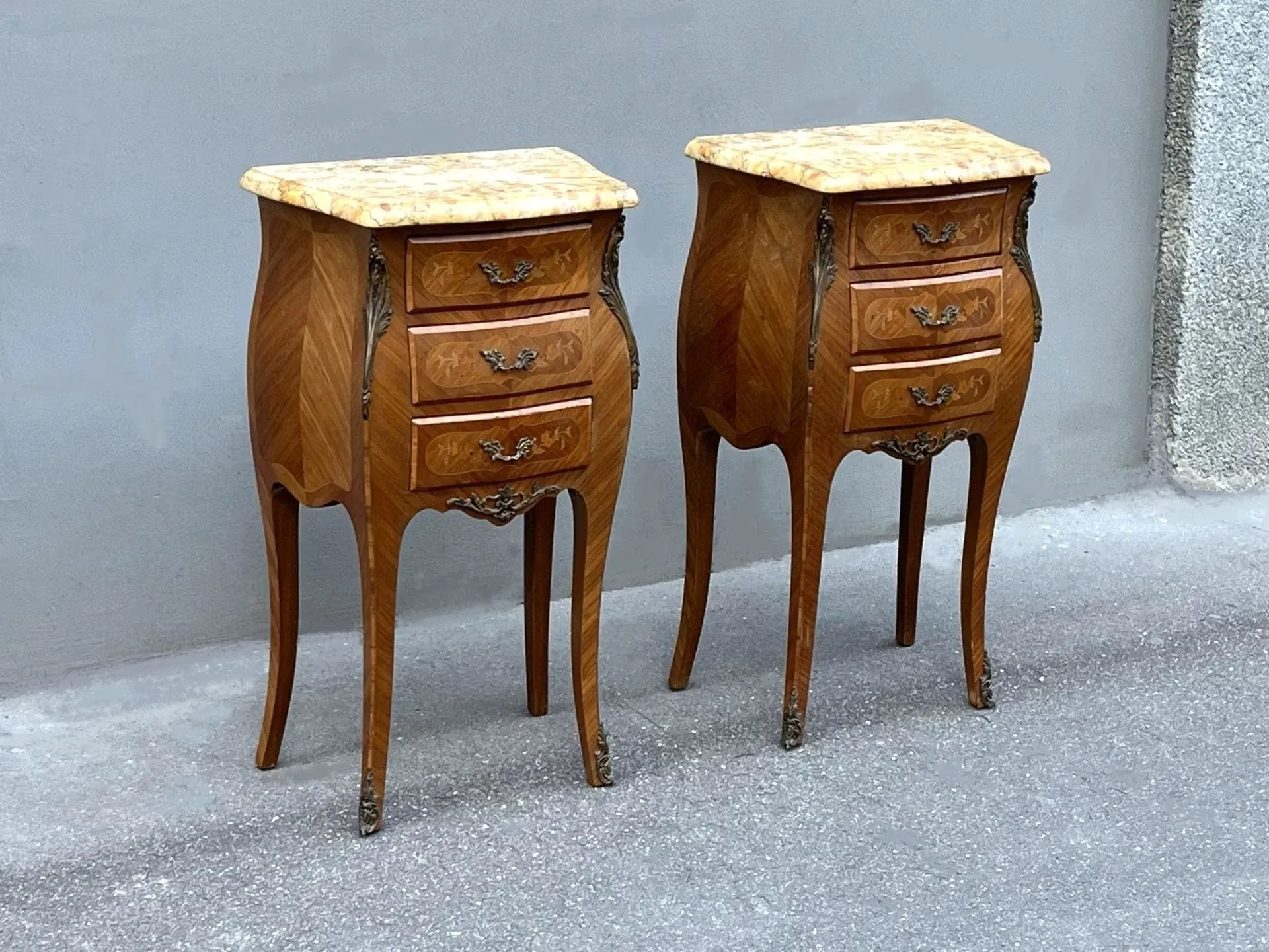 Pair of Louis XV style bedside tables
