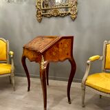 Writing desk in marquetry of the napoleon III period around 1870