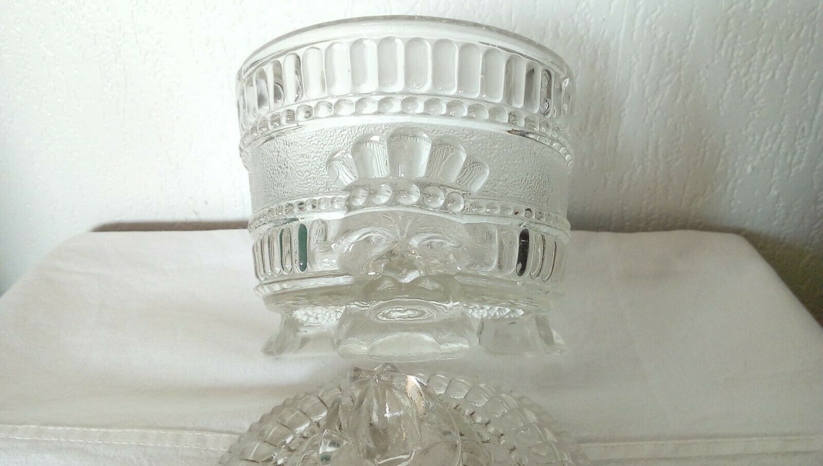 Glass confiturier from the 19th century, Charles X period.