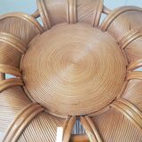 1970 vintage rattan marquee table