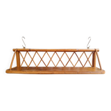 Vintage rattan wicker wall shelf