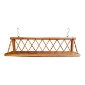 Vintage rattan wicker wall shelf